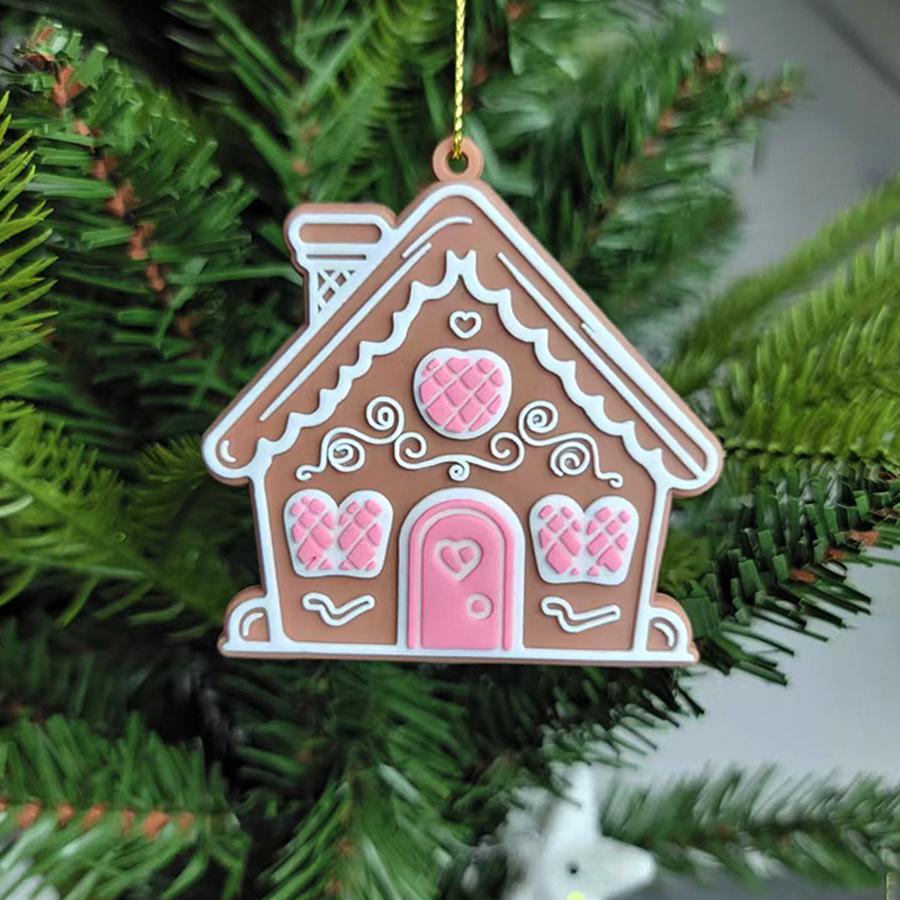 15pc Gingerbread Man Christmas Tree Ornaments - Soft PVC Hanging Decorations