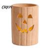 Spooky Halloween Atmosphere Lighting Pumpkin Candle Holder, Resin Hollow Candlestick, Vintage Country Seasonal Festive Table Decorations Style Lantern
