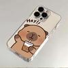 Drink Capybara Phone Case for iPhone 17 Air 16 15 14 13 12 11 Pro Max Plus Mini Xs X 8 7 Soft Transparent Cover Fundas Accessory