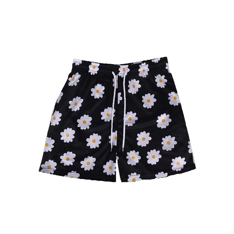 Shorts Feuer Flamme Leopard Leo Donner Blume 3D Druck Training Muay Thai Kickboxen Boxen MMA Unisex Fitnessstudio Fitness Workout Schnelltrocknend Elastischer Bund