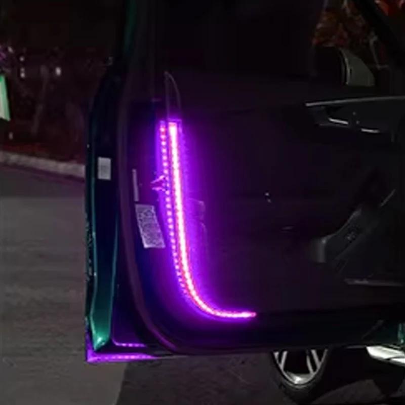 1/2/4pc Car door warning light, phantom color light, always on when opening the door, car anti rear end collision flashing light