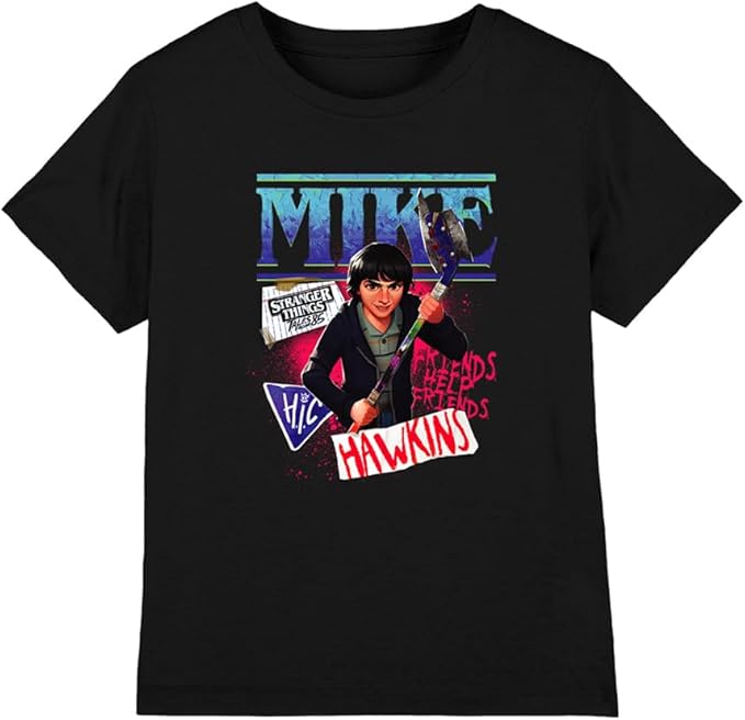 Stranger Things Tales from 85 Mike Kinder T-Shirt, Schwarz 140