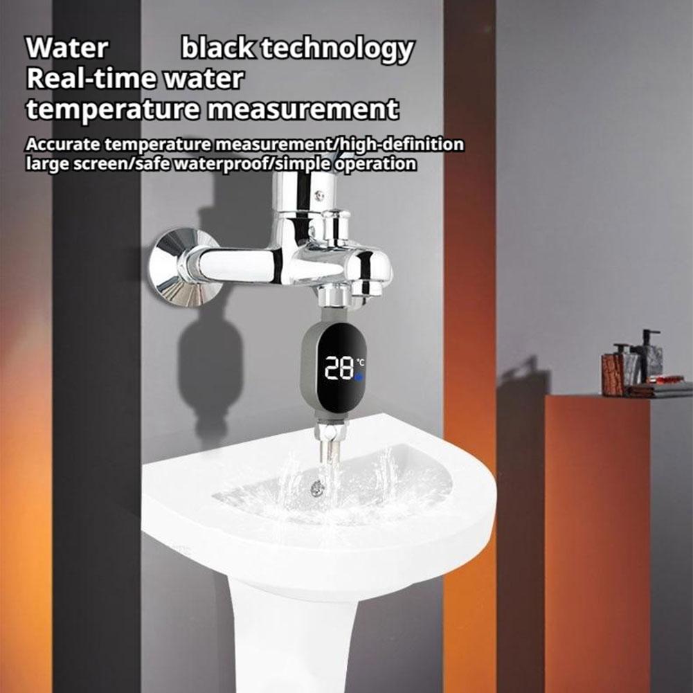 1pcs Digital Water 0-99°C Temperature Monitor For Universal Shower Heads Bathroom Kids Baby Bath Safety Waterproof Accessories