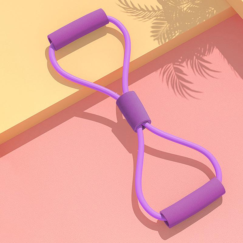 

Resistance Bands Yoga 8 Word Tension Device Back Training Arm Open Fitness Rope Neck Exercise Stretch Equipment Belt фиолетовый