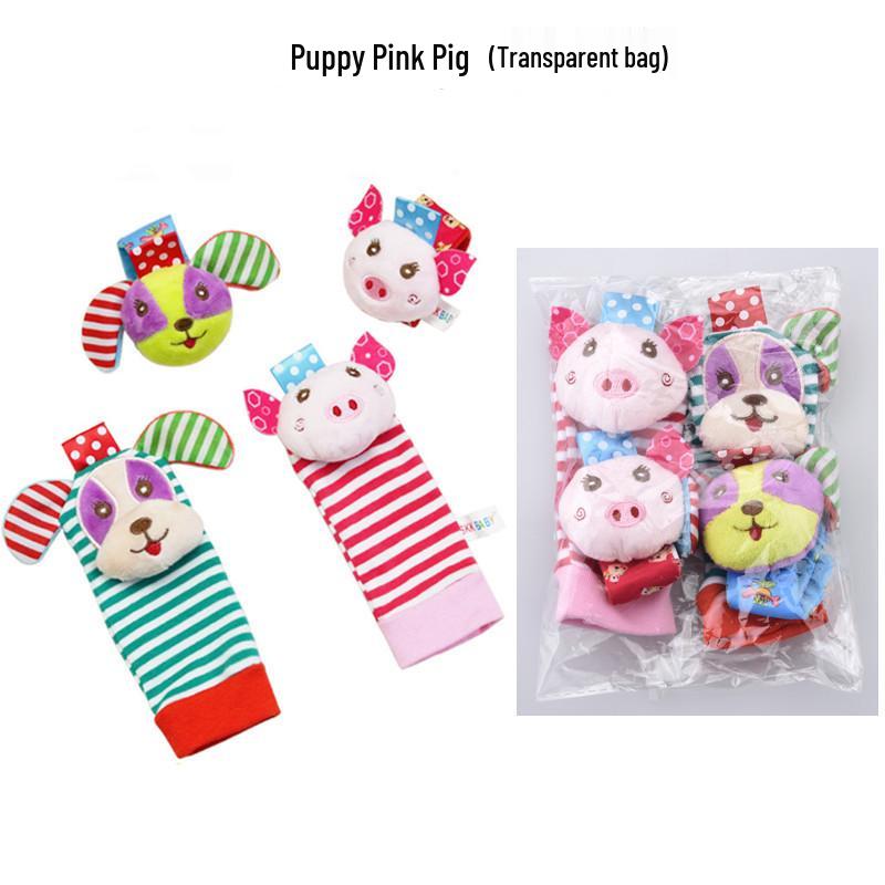 Set di sonagli da polso e caviglia per animali del bosco - Giocattoli a campanella educativi multi-stile