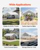 Carport Replacement Canopy, 3.6 X 6 M Potable Garage Tent Top Tarp, UV-Resistant & Waterproof Car Shelter Tarp, Heavy Duty Car Port Cover with Ball