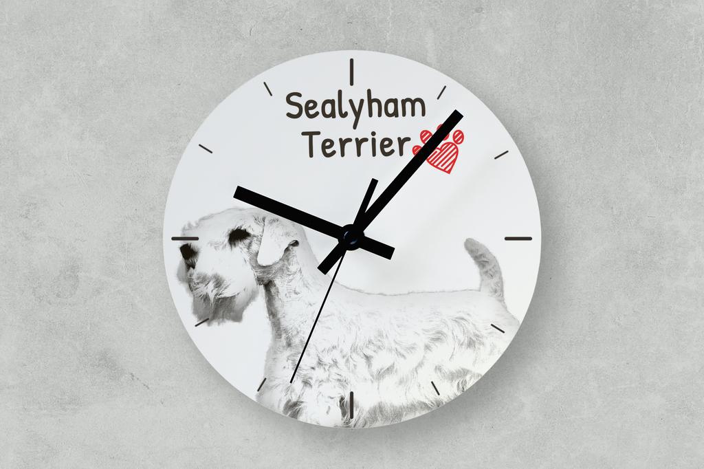 Sealyham Terrier, Welsh Border Terrier – Wall clock with a dog, shelf clock with a print | Art-Dog