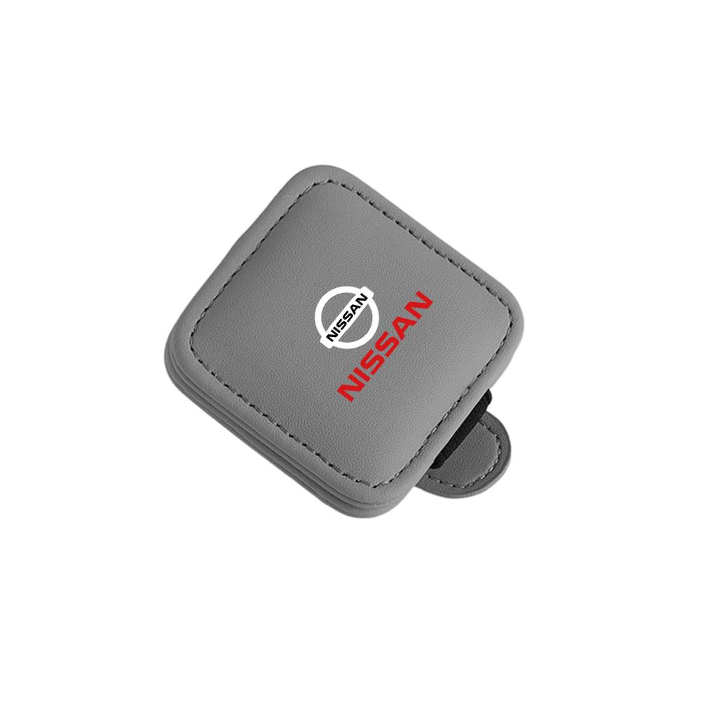 CGCBZC1 Auto Leder Brillenclip Sonnenblende Sonnenbrillen Aufbewahrung Befestigung für Nissan GTR Nismo Qashqai Leaf XTrail Tiida Kicks Versa Juke
