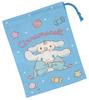 Lanche de Patinador Feito em Sanrio Cinnamoroll Bolsa/Copo Grande para Crianças, Japão, Fita, Meninas KB63-A