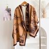 Retro Double-Sided Printing Imitation Cashmere Women'S Scarf Winter Fashion High Temperament Thickened Warm Versatile Shawl