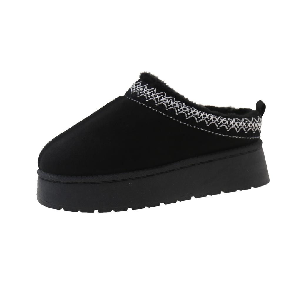 2025 autumn and winter new large size European and American thick-soled snow boots heightened and velvet warm outer wear women