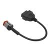 Motorcycle OBD2 6 Pin Diagnostic Adapter Convenient Cable Fuel Efficient for Safe Riding
