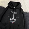 Sudadera con capucha de moda para mujer, tamaño europeo, Torre Eiffel de París