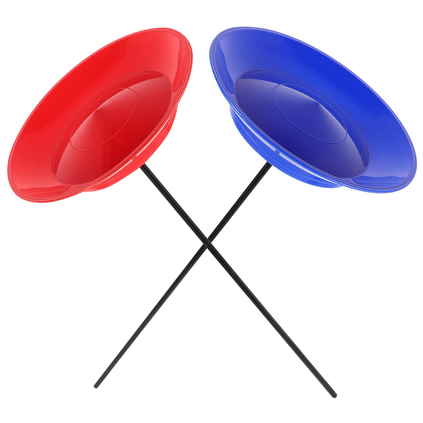 2 Sets Spinning Plates with Sticks Juggling Set Rotating Plates and Sticks Circus Acrobatic Performance Props Clown Party Supply 3.00cm