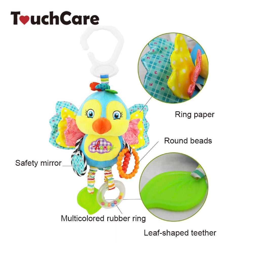 Animale din desene animate pentru bebeluși zdrăngănitoare Jucării mobile de pluș Moale pentru dentiție Cărucior pentru mașină pentru sugari