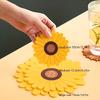 1pc Cute Sunflower Heat-Resistant Mat for Kitchen & Dining, High-Temperature Resistant Coaster Pad, PVC Burn Protection Table Mat
