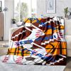 ball sports Theme Printed Blanket - Perfect for Couch, Bed, Travel & Outdoor Use | Machine Washable, Cozy & Durable.