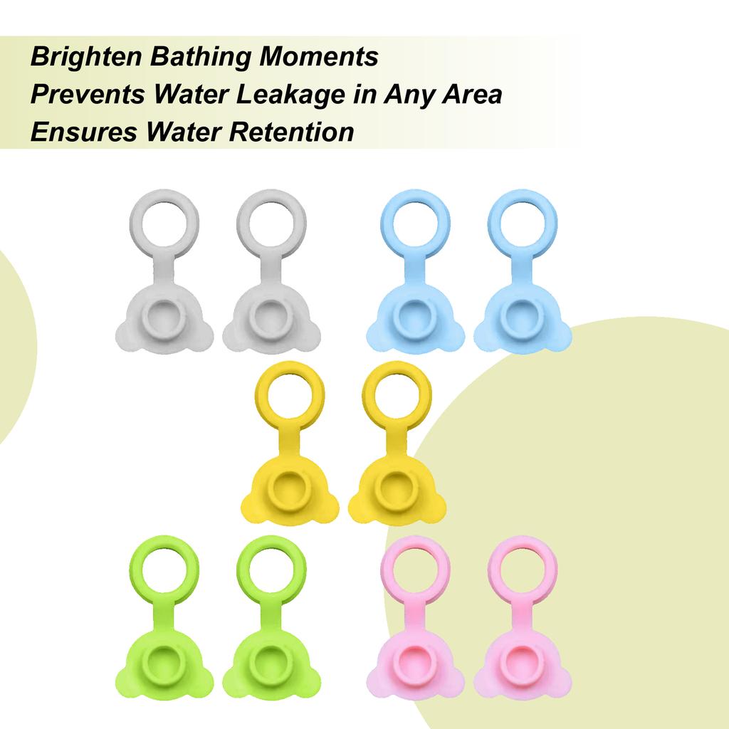 Silicone Tub Stopper 2X Bear Shape Design Bathroom Replacing Tub Stopper Leakproof Sink Drains Plug For Kid Boy Girls Children