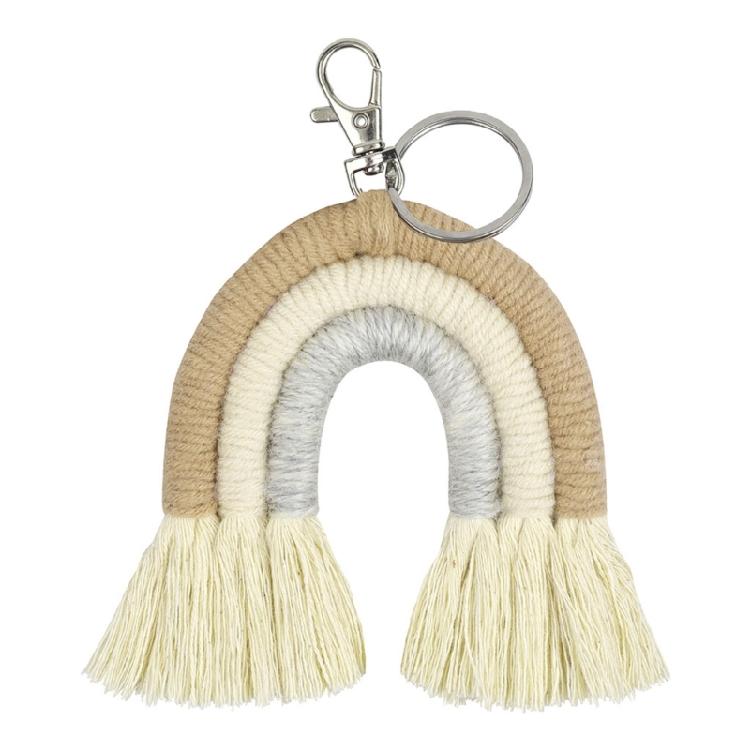 Fashionable Key Accessory Keychain Stylish Bag Ornament Cotton Texture Suitable for Key Bags and Backpack Decorating