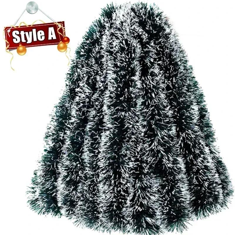 

Рождественская мишура, ленты, гирлянда, зеленый тростниковый венок, подвеска для рождественской елки, украшения, свадебные принадлежности для вечеринки, домашний декор 1PC (2m)