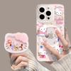 Kitty cat apple 17promax magnetic mobile phone case iPhone17pro with bracket 17 transparent case