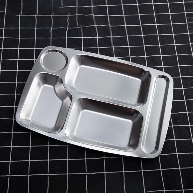 Rectangular Divided Plate Dinner Tray Dinner Plate Suitable for Meal and Snacks