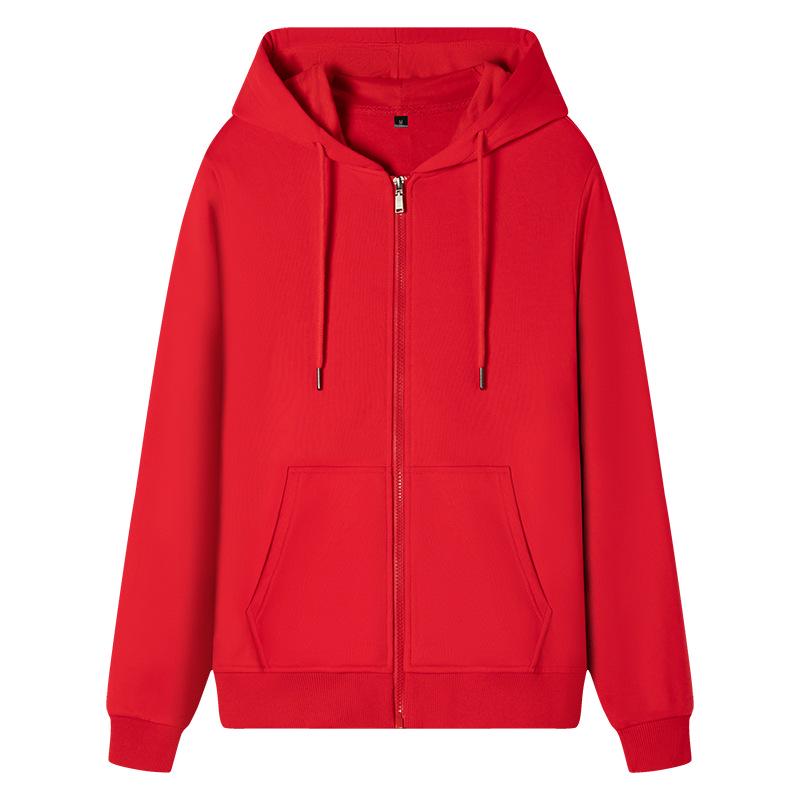 Unisex Baumwoll-Cardigan-Hoodie, Frühling/Herbst Unifarben, Lässige Jacke & Basisschicht für Paare