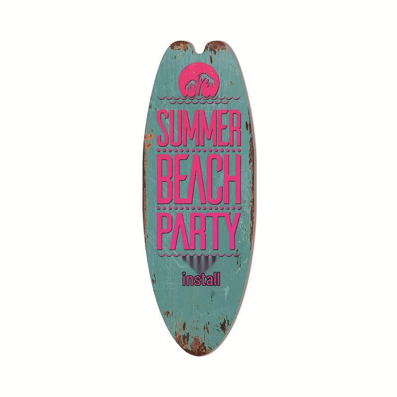 Hawaiian Surfboard Pendant Beach Wall Decoration Sign