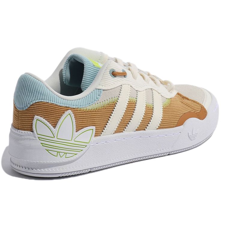 Adidas Originals Rey Galle Leather Comfortable Slip-Resistant Durable Low-Top Skate Shoes Women Sneaker Orange Beige GX0432