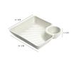 Large Dumpling Plate with Vinegar Space Square Shape Snack Cookie Platter Food Tray Dish Tableware Kitchen Gadgets Plates