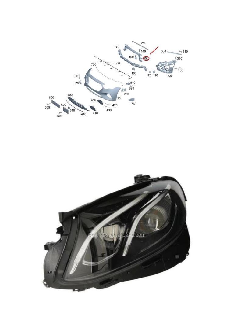 Front Grille Bracket for 2024-2025 Mercedes-Benz W214