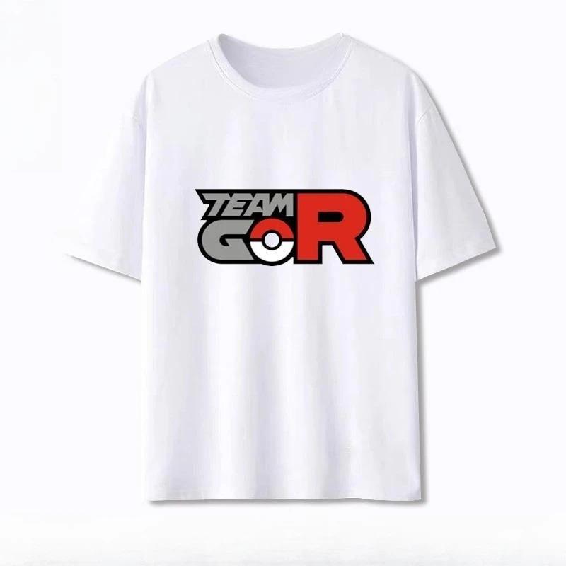

2026 New Pok É Mon Anime Team Mens and Womens Creative Tshirt New Harajuku Loose Casual Fashion Short Sleeved Top Plus Size S