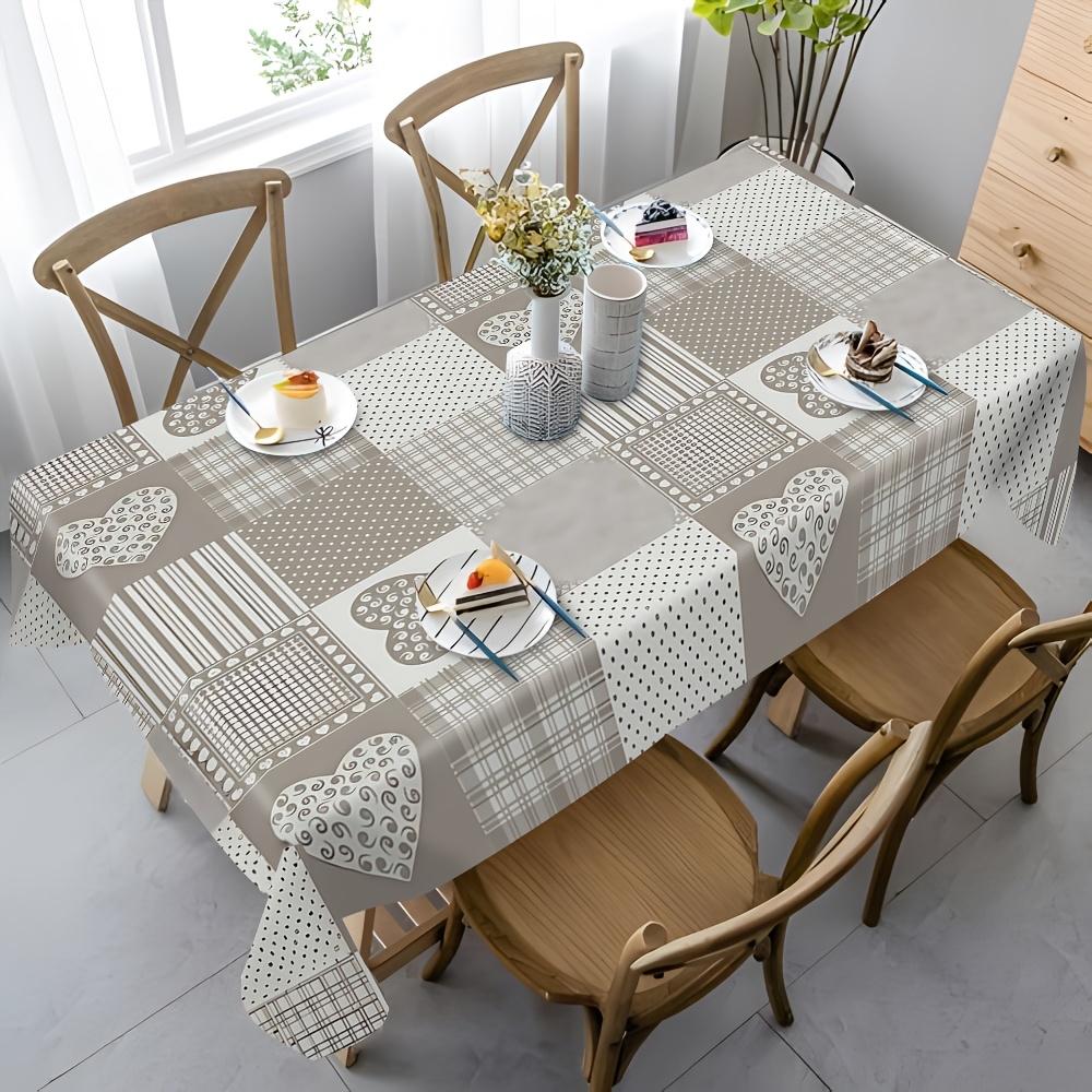 VIKAMA Nappe Patchwork Moderne Minimaliste Décoration Salle à Manger Maison Facile à Laver en Machine, Séchage Rapide, Résistante au Boulochage