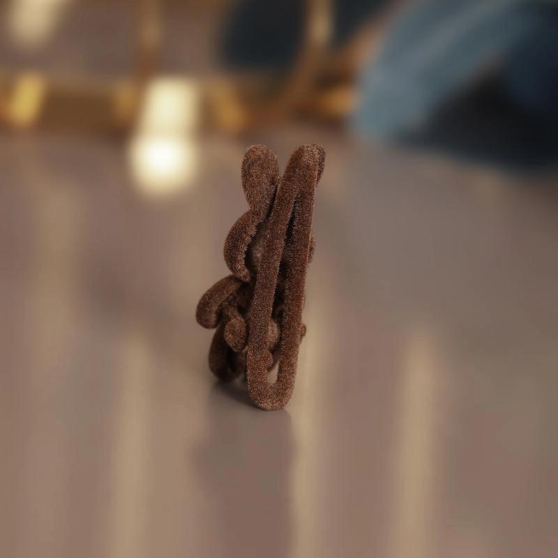 

1Pcs Durable Flocking Hair Accessories Cute Cartoon Rabbit Hairpin Duckbill Clip Lightweight Sweet Style Side Hair Clip