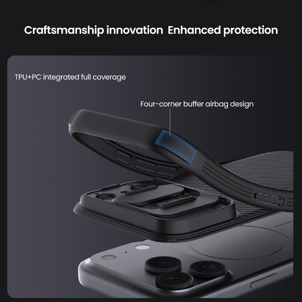 NILLKIN for iPhone 17 Pro Max Air Phone Case CamShield Pro Magnetic Case Camera Protection Slide Cover