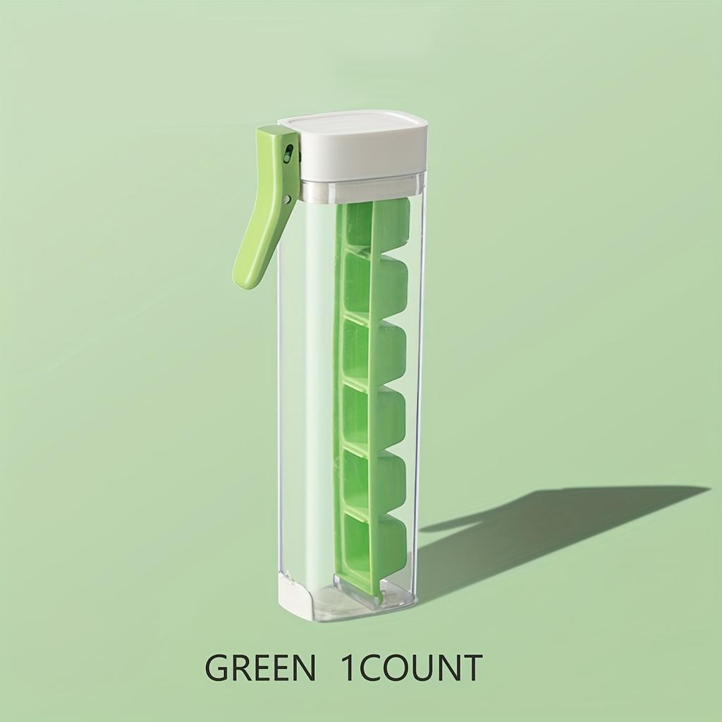 6pcs Plastic Ice Cube Trays, Single-Handed Press, Small Ice Molds for Refrigerator, Food-Grade Ice Storage Boxes, Home Use, Large Ice Trays