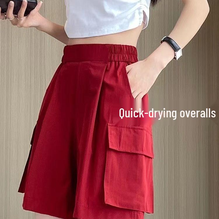 Women's Summer Slimming Ice Silk Wide-Leg Quick-Dry Workwear Shorts
