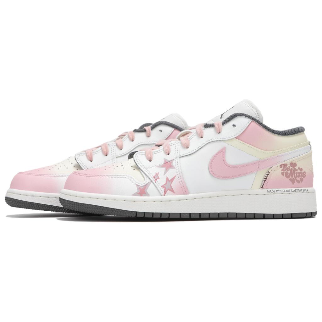 Jordan Air Jordan 1 Low top Vintage Basketball Shoes Women's Pink White 553560-044(Team24-)