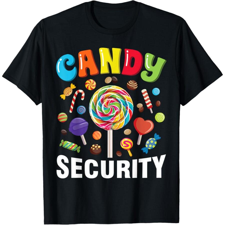 Конфетная Безопасность Забавная Хэллоуинская Костюмная Футболка XXXXXL чёрный