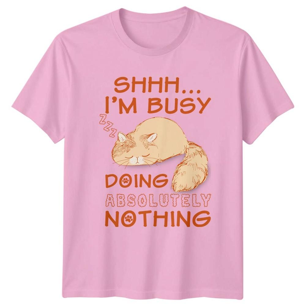 Shhh Im Busy Doing Absolutely TShirt Sleeping Cats Birthday Gift For Him