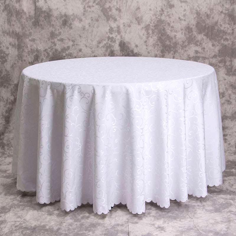 Thickened Circular Tablecloth for Hotel Restaurants Suitable for Parties European Jacquard Solid Color Durable Tablecloth Pad