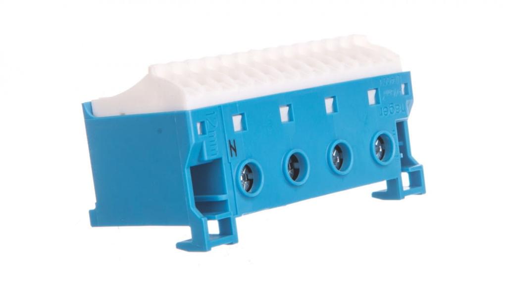 Blok Samozaciskow 63A Qc Niebieski 18 Przylaczy 33X75X34Mm Kn18N