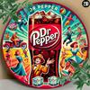 Vintage Dr Pepper Metallplåtskylt 8x8 Tum Retro Väggkonst för Hembar Kök Trädgård Kontor Dekor Hållbar Samlarobjekt Gåva