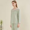 Square Collar Modal Cotton Pajamas Set Women's Elegant Casual Pajamas Autumn Long-sleeved Pants Two-piece Home Wear Set