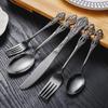 Stainless Steel Cutlery Set: Royal Steak Knife, Dessert Spoon, Salad Fork, Ice Spoon