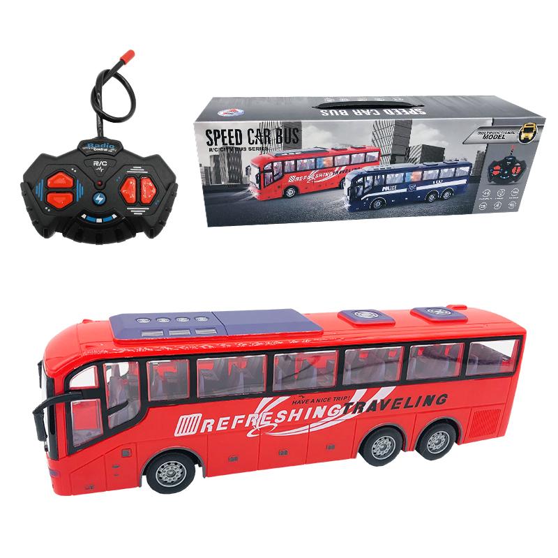 Non-Toxic 1:30 17Mhz Rc Car Travel Bus Electric Big Remote Control Truck With Light Simulation School City Model Toy For Children Gift