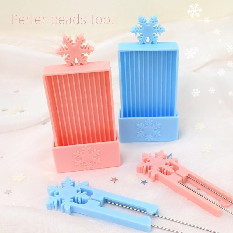 2.6Mm Fuse Bead Art Needle Tweezer Tray Kits Creative Diy Fuse Beads Picking Tray Kit Montessori Toy Bead Storage Diy Accessor