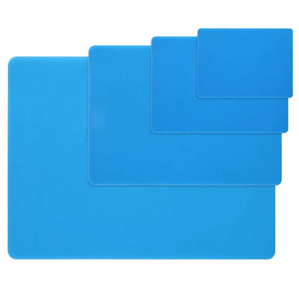 Covoraș din silicon pentru meșteșuguri, copt, blat de bucătărie, forme de rășină, foaie rezistentă la căldură, suport de masă, albastru