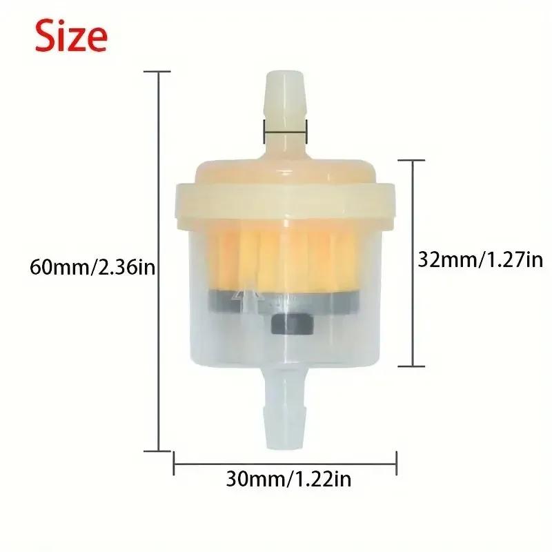 100pcs Gas Fuel Gasoline Oil Filter for Car Dirt Pocket Bike Motorcycle Moped Scooter Motocross Liquid Fuel Filter Accessories