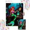 Diamond Painting Kit Mermaid Ariel 5D DIY Home Bedroom Wall Decor Handmade Holiday Gift